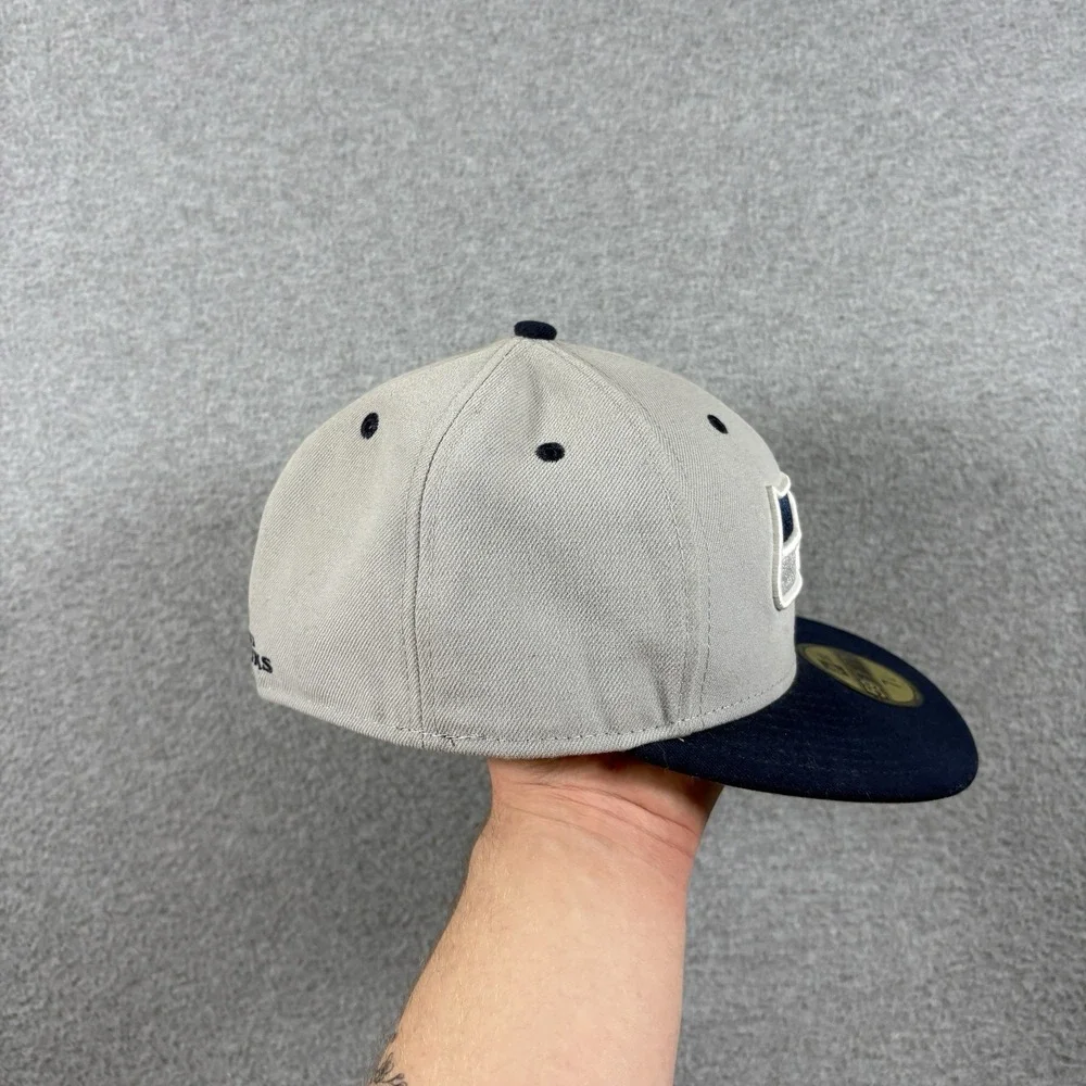 New Era 59FIFTY Seattle Seahawks Fitted Hat Size 7 1/4 Gray Navy Blue Cap NFL